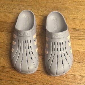 Adidas Mens Gray Croc like slides
